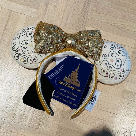 Walt Disney World 50th Anniversary Light-Up Ears, New with Tags, Never Used - Picture 2 of 4